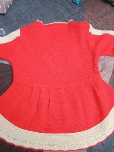 Cute Red Baby Sweater Dress