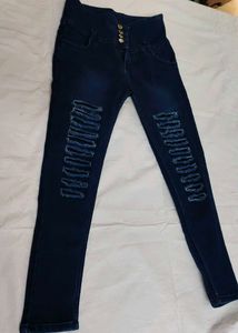 Ripped High-Waisted Jeans
