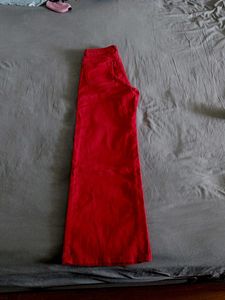 Cherry red Wide Leg Pants