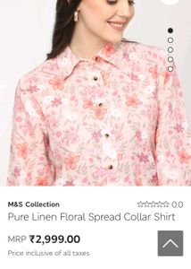 Floral Pure Linen Button Down Shirt
