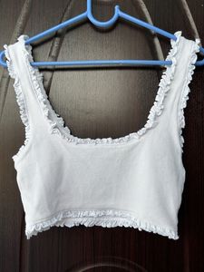 Zara White Simple Top