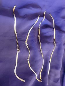 4 Dual Tone Back Chain For Necklace