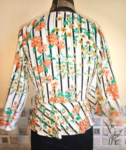 Zara Floral Top ( Yellow paint stains)