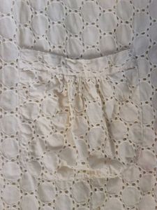 Beautiful Crochets Cotton Linen Fabric Dress