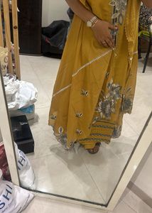 Muslin Silk Embroidered Suit