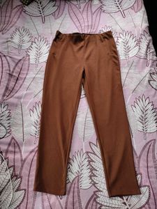 🌸Brown Fig Tapered Flat - Front Trousers