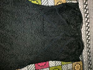 Black Lace Strapless Dress