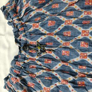 Patterned Blue Top