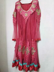 Gaajri Color Chudidaar Anarkali Set.