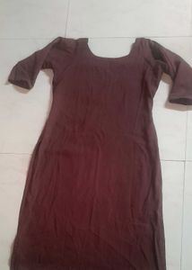 Brown Kurthi With Lining