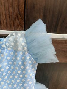 Blue Net Frock