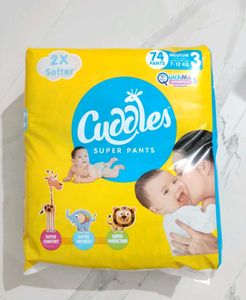 Cuddles Super Pants Diapers - Medium (74 Count)
