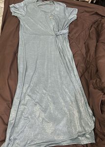 Sparkly Blue Maxi Dress
