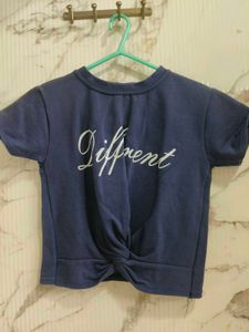 Cute Navy Blue Graphic Tee