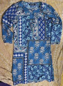 Sassafras Blue Floral Print Dress