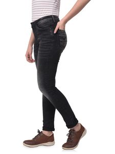 Black straight fit denim