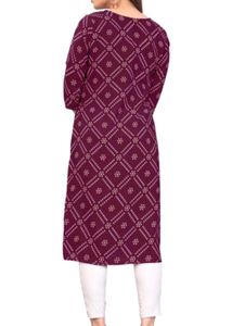 Elegant Maroon Printed Kurti (CU)