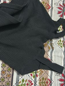 Black Ribbed Tank Top