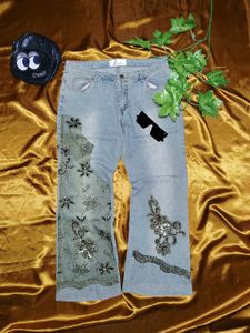 Embroidered Denim Jeans