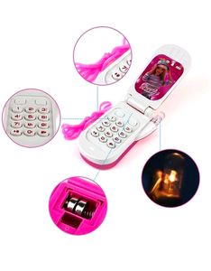 Barbie Play Cell Phone Toy for Kids, Toddlers with Music, Ringtones, Lights - Birthday Party Favors and Gifts for Girls and Boys