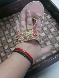 Embroidered platform Sandals