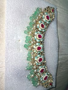 Elegant Enamel &amp; Beaded Statement Necklace