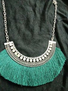 Green Thread Necklace