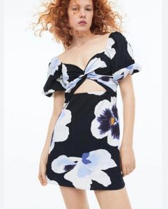 H&M Floral Cutout Mini Dress
