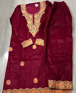 Brand New Velvet Kurta Pant Shawl Set