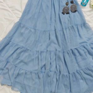 Tie-Dye Top &amp; Tiered Skirt Set