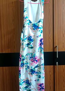 Floral Print Sleeveless Maxi Dress