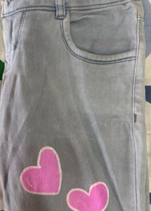 Hand-Painted Heart Jeans