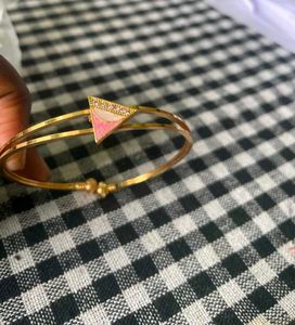 Brass crystal Gold-Plated Bangles- pack of 2