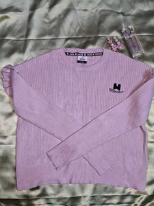 Minnie Mouse Lavender Knit Top
