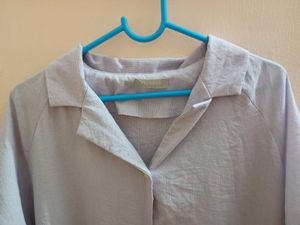 Free Size Striped Cotton Shirt Dress