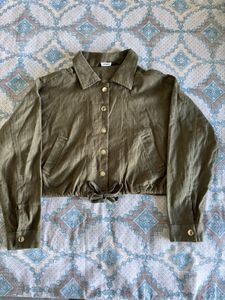 Olive Green Drawstring Jacket
