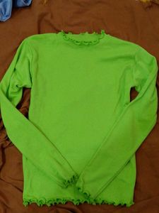 Green Mock Neck Top