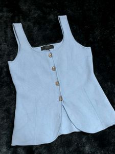 ZARA PLAIN KNIT CORSET TOP