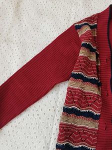 Patterned Knit Cardigan