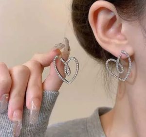 Heart Rhinestone Lo Earringskorean Design Earring