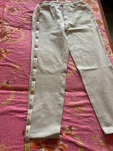 Beige Casual Pants