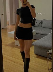 Black Stretch Mini Skirt (XS–M)