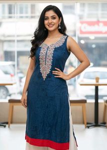 Embroidery Sleevesless kurti