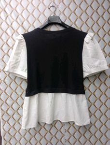New With Tag Korean Asthetic Double Layer Pullover