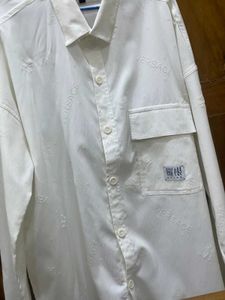 NORMAL WHITE SHIRT WITH VERSACE PRINTING XL SIZE