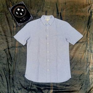 Light Blue Short Sleeve Button-Down Shirt