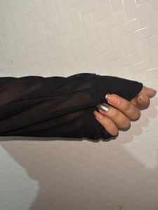 Sheer Black Bomber Jacket