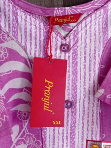 xxl Duppata Nighty purple cotton