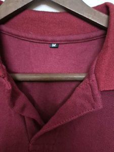 Maroon Polo Style Tshirt For Men