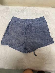 High-Waisted Linen-Blend Utility Shorts for Women